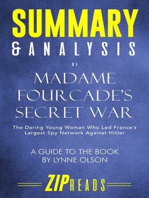 cover image of Summary & Analysis of Madame Fourcade's Secret War